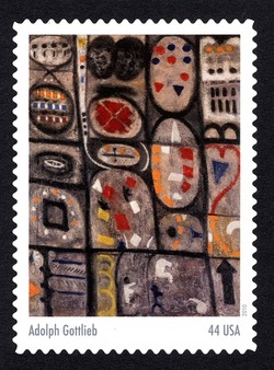 Adolph Gottlieb - Romanesque Facade United States Postage Stamp | Abstract Expressionists