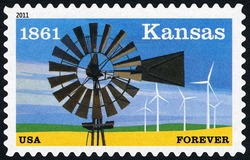 Kansas Statehood United States Postage Stamp