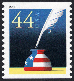 Quill and Inkwell United States Postage Stamp