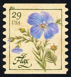 Flax - Horizontal Imperforate United States Postage Stamp | Herbs