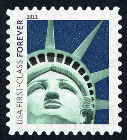 Lady Liberty - First-Class - Booklet Single United States Postage Stamp | Lady Liberty - Flag