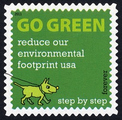 Reduce Our Environmental Footprint USA United States Postage Stamp | Go Green
