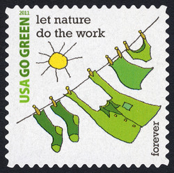Let Nature Do the Work United States Postage Stamp | Go Green