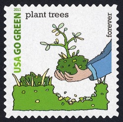 Plant Trees United States Postage Stamp | Go Green