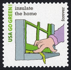 Insulate the Home United States Postage Stamp | Go Green