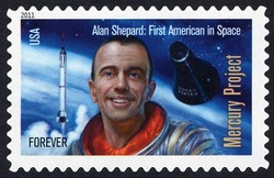 Alan Shepard - First American in Space - Mercury Project United States Postage Stamp | Space Firsts