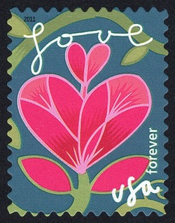 Pink Flower United States Postage Stamp | Garden of Love