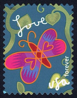 Butterfly United States Postage Stamp | Garden of Love