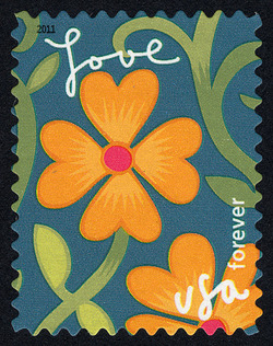 Yellow Flower United States Postage Stamp | Garden of Love
