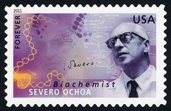Severo Ochoa - Biochemist United States Postage Stamp | American Scientists