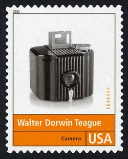 Walter Dorwin Teague - Camera United States Postage Stamp | Pioneers of American Industrial Design