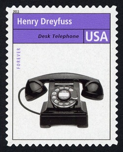 Henry Dreyfuss - Desk Telephone United States Postage Stamp | Pioneers of American Industrial Design