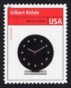 Gilbert Rohde - Electric Clock United States Postage Stamp | Pioneers of American Industrial Design