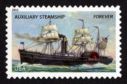Auxiliary Steamship United States Postage Stamp | U.S. Merchant Marine