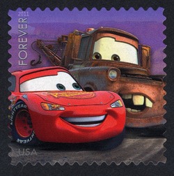 Cars - Lightning McQueen and Mater United States Postage Stamp | Send a Hello - Pixar Films