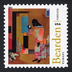 Falling Star United States Postage Stamp | Romare Bearden