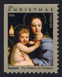 Raphael - Madonna of the Candelabra United States Postage Stamp