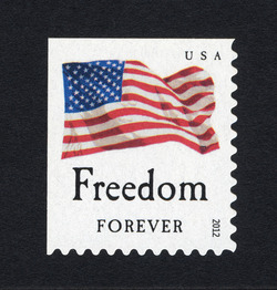 Freedom Flag - Booklet Single - 18.5 Mm Wide United States Postage Stamp | Four Flags