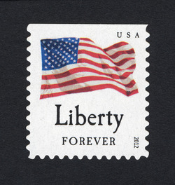 Liberty Flag - Booklet Single - 18.5 Mm Wide United States Postage Stamp | Four Flags