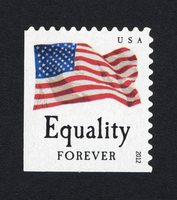 Equality Flag - Booklet Single - 18.5 Mm Wide United States Postage Stamp | Four Flags