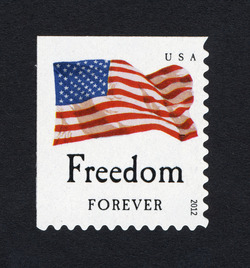 Freedom Flag - Booklet Single - 19 Mm Wide United States Postage Stamp | Four Flags