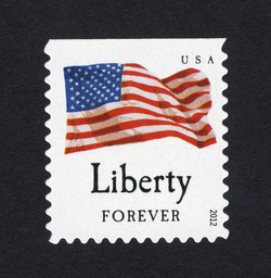 Liberty Flag - Booklet Single - 19 Mm Wide United States Postage Stamp | Four Flags