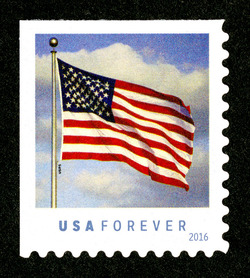 U.S. Flag - Booklet Single - Microprint Under Flag United States Postage Stamp