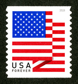 U.S. Flag - Horizontal Imperforate United States Postage Stamp