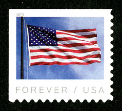 US Flag - Booklet Single - Microprint Upper-left Flag Corner United States Postage Stamp