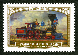 Jupiter Locomotive United States Postage Stamp | Transcontinental Railroad