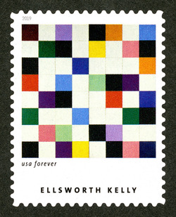 Colors for a Large Wall United States Postage Stamp | Ellsworth Kelly