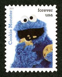 Cookie Monster United States Postage Stamp | Sesame Street