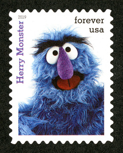 Herry Monster United States Postage Stamp | Sesame Street