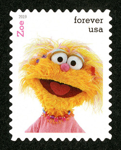 Zoe United States Postage Stamp | Sesame Street