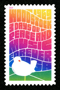 Woodstock - 3 Days of Peace and Music United States Postage Stamp