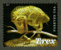 Fossil Bones United States Postage Stamp | Tyrannosaurus Rex