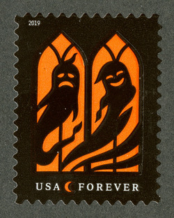 Ghosts United States Postage Stamp | Spooky Silhouettes