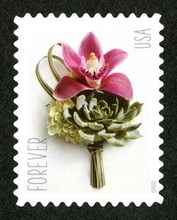 Contemporary Boutonniere United States Postage Stamp | Wedding