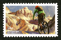 Biking United States Postage Stamp | Enjoy the Great Outdoors