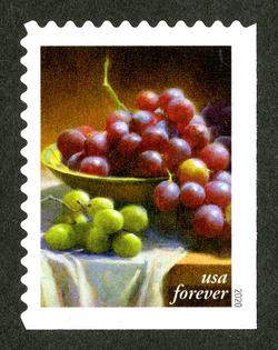 Red and Green Grapes United States Postage Stamp | Fruits and Vegetables