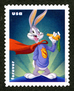 Super Rabbit United States Postage Stamp | Bugs Bunny
