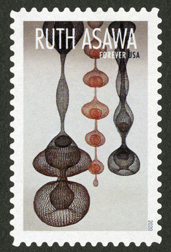 Three Untitled Sculptures From 1958, 1959, and 1978 United States Postage Stamp | Ruth Asawa