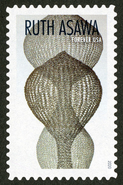 Untitled Sculpture From 1955 - Three Main Bulbs United States Postage Stamp | Ruth Asawa