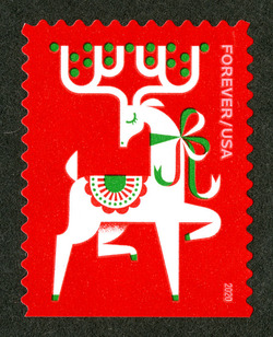 Reindeer United States Postage Stamp | Holiday Delights