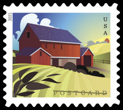 Forebay Barn on Early Spring Day United States Postage Stamp | Barns