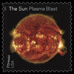 Plasma Blasts - Design 2 United States Postage Stamp | The Sun - Science