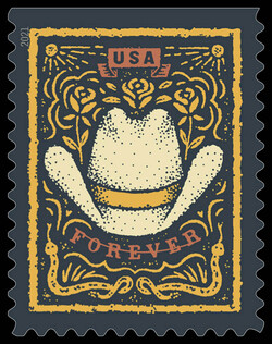 Cowboy Hat United States Postage Stamp | Western Wear
