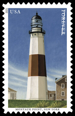 Montauk Point - New York United States Postage Stamp | Mid-Atlantic Lighthouses