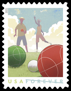 Bocce Ball United States Postage Stamp | Backyard Games