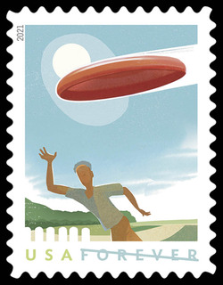 Flying Disc - Frisbee United States Postage Stamp | Backyard Games